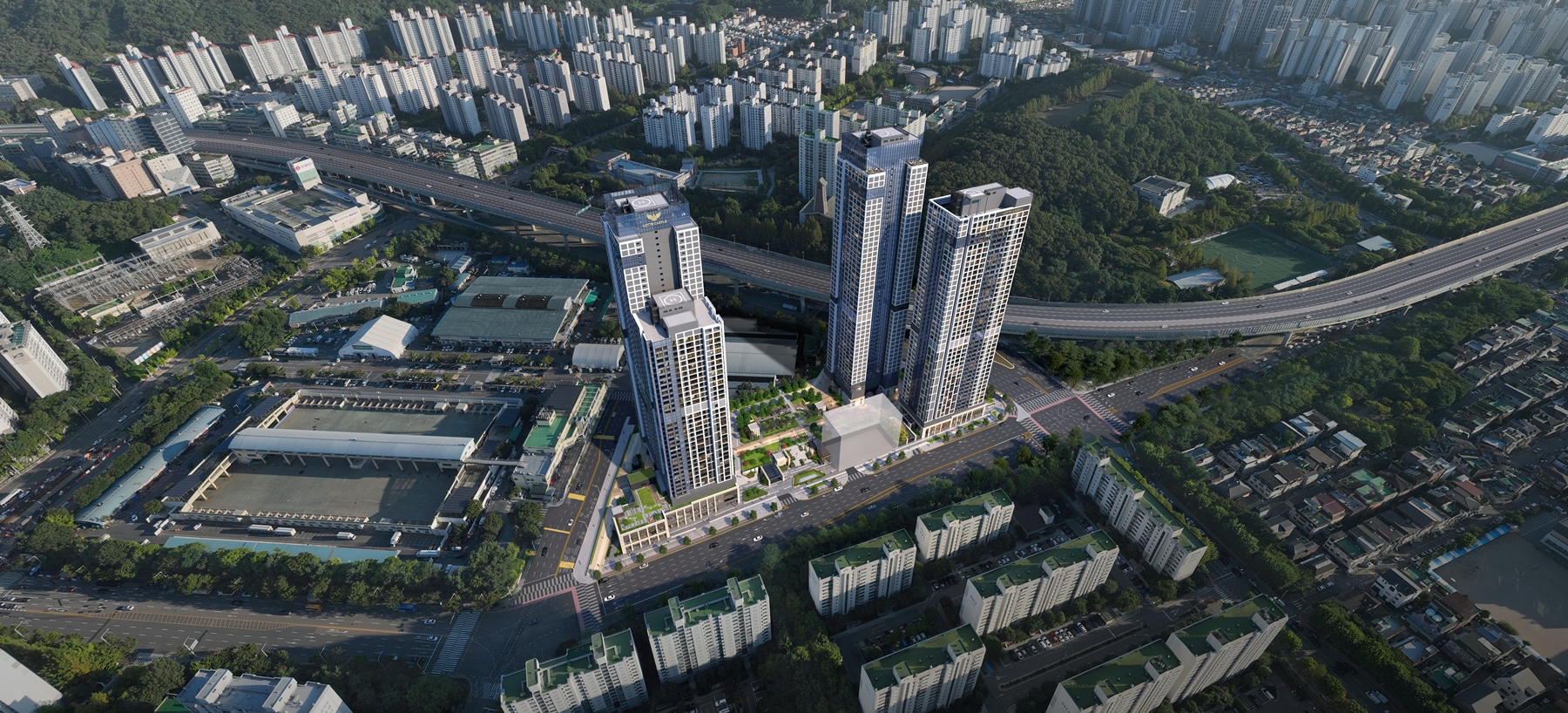 평촌 롯데캐슬 르씨엘 메인 조감도